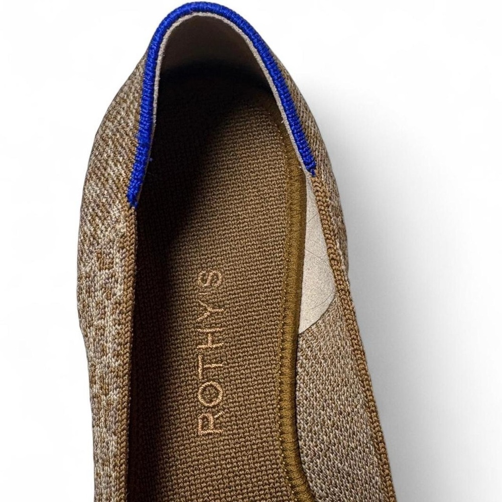 Rothy's The Point ballet flats in "Driftwood Spot" leopard print pattern - Picture 3 of 8